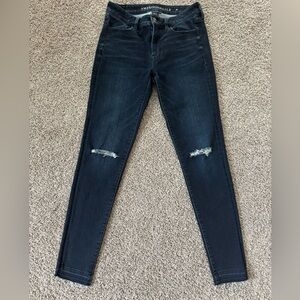 American Eagle size 6 long high rise raw hem jegging